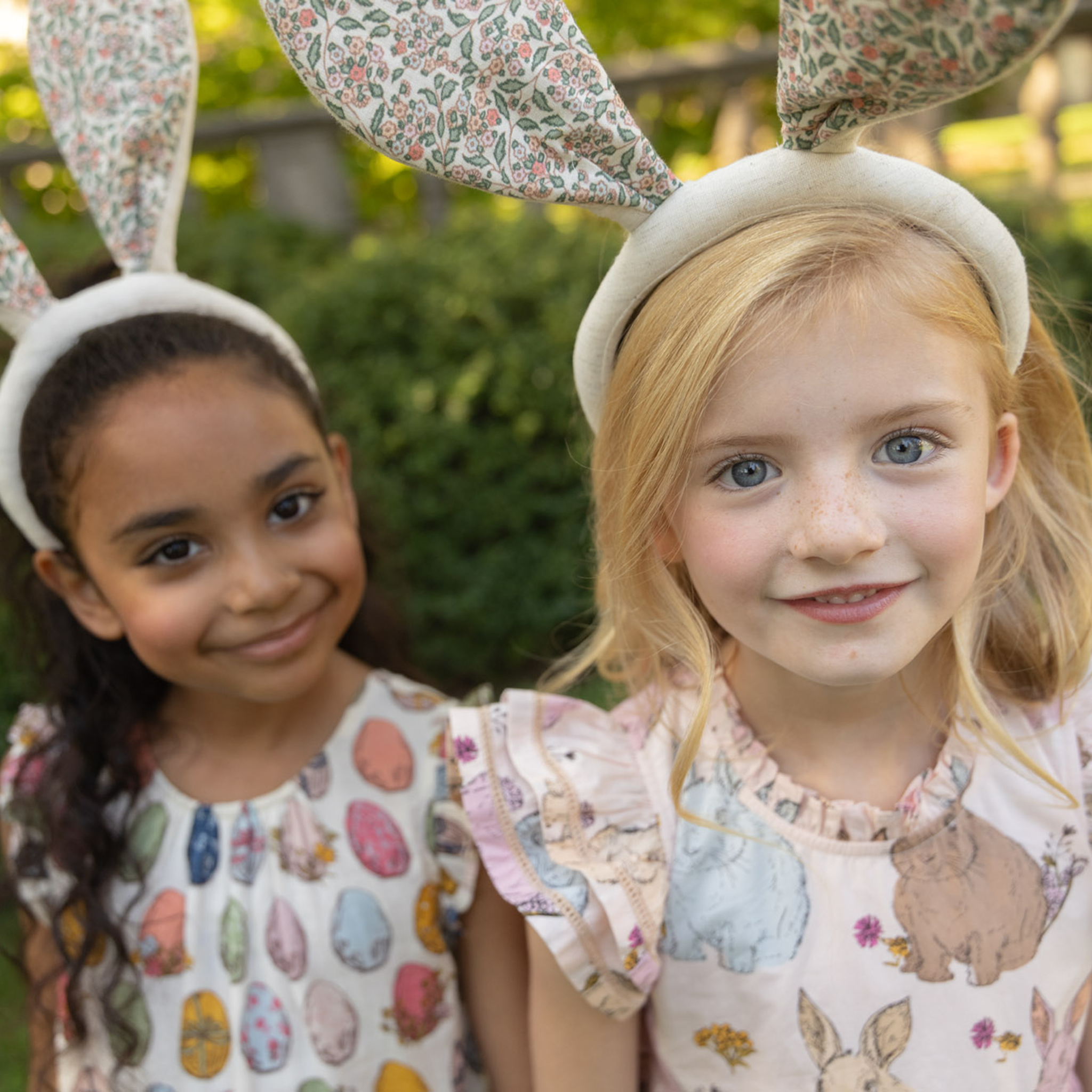 Pink Chicken Jennifer Double Ruffle Dress, Vintage Bunnies