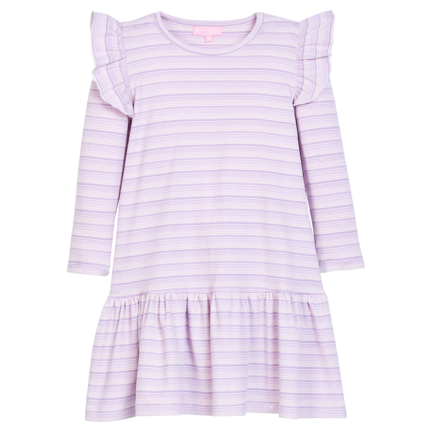 Bisby Sadie T-Shirt Dress, Lavender Sparkle Stripe