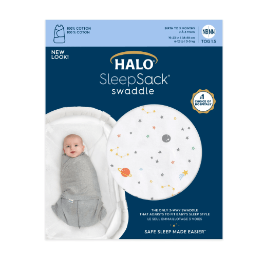 Halo 100% Cotton Sleepsack Swaddle, Space - shopnurseryrhymes