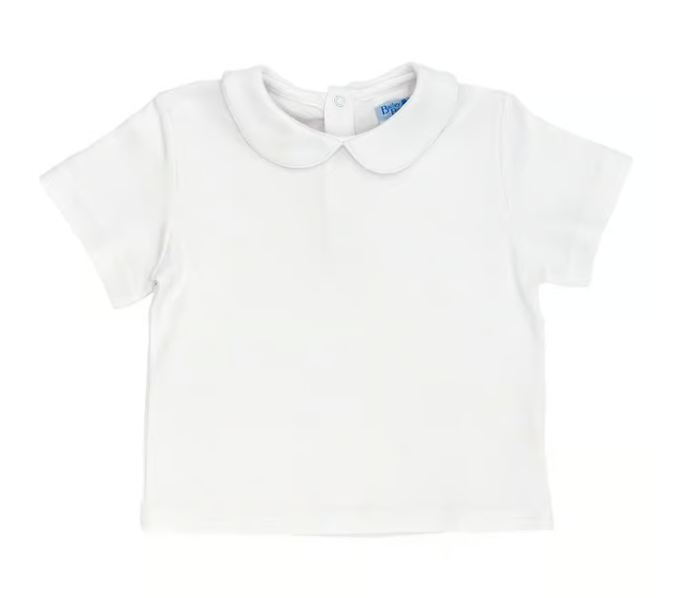 Bailey Boys White Knit, Boys SS Piped Shirt