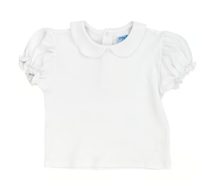 Bailey Boys White Knit, Girls SS Piped Blouse