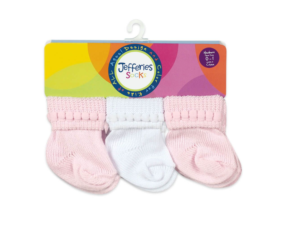 Jefferies 6213 Baby Rock-A-By Turn Cuff Socks