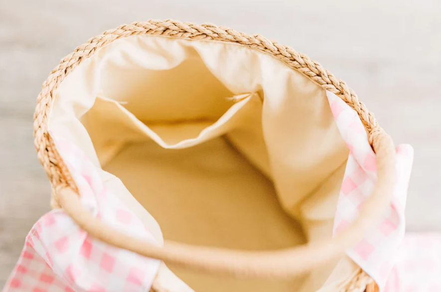 Sugar Bee Easter Basket, Gingham Bunnies