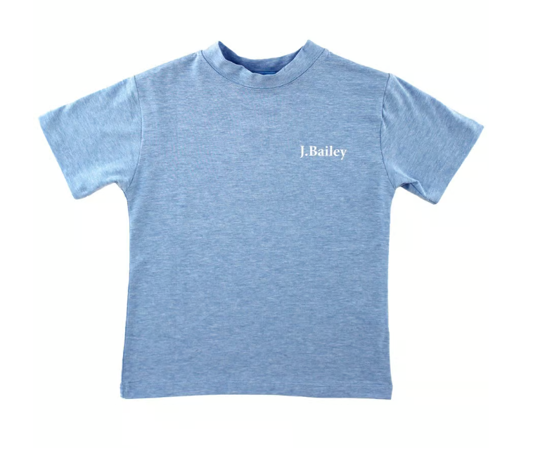 Bailey Boys Logo Tee, Golf on Heathered Blue