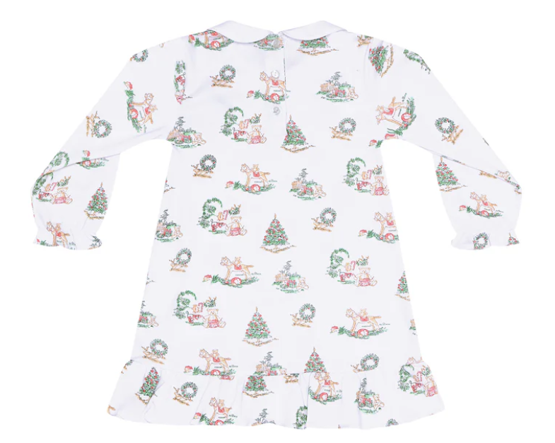 Nella Pima Christmas Toile Print Playtime