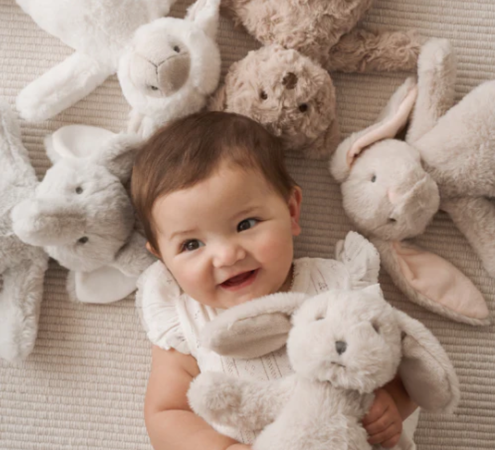 Elegant Baby Taupe Puppy Plush Toy