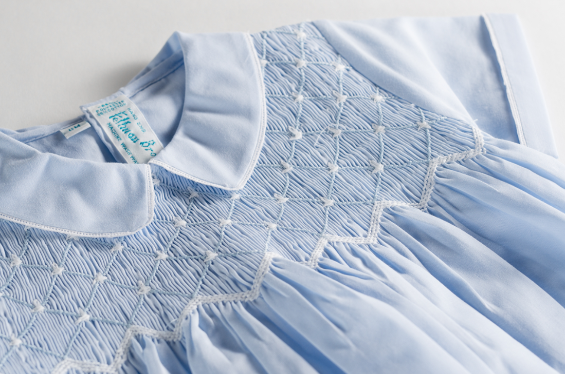 Feltman Brothers Blue Diamond Smock Romper