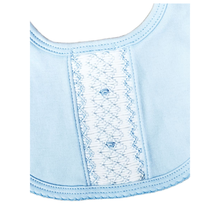 Baby Threads Classic Blue Collection Smocked Bib
