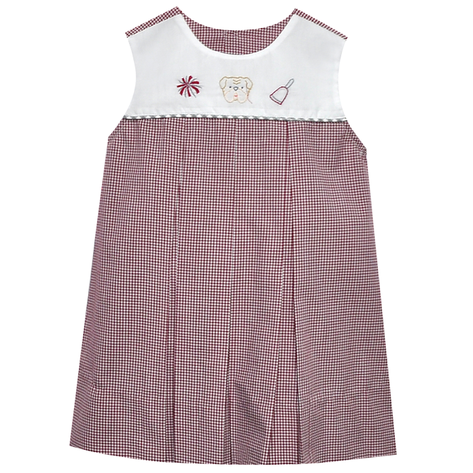 Southern Saturday Bulldog Maroon/Grey Dress