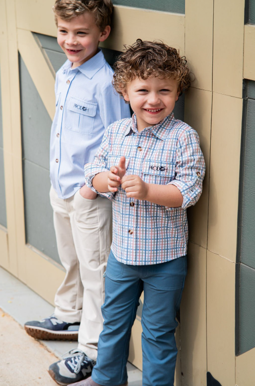 Prodoh Founders Fishing Shirt, Arona Sullivans Island Plaid