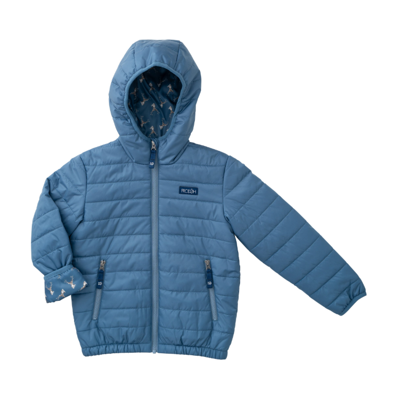 Prodoh Hooded Puffer Jacket, Copen Blue