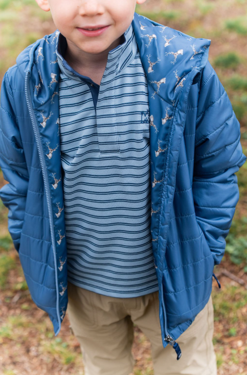 Prodoh Hooded Puffer Jacket, Copen Blue