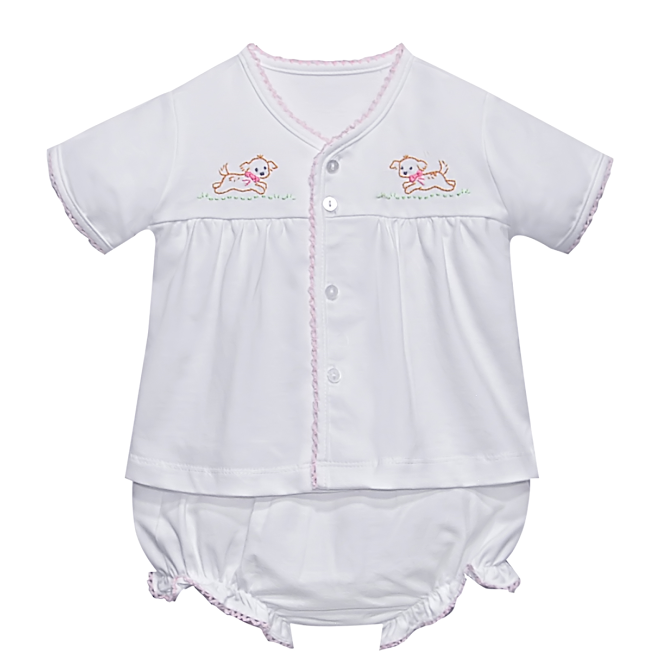 Baby Sen Pink Brennan Diaper Set, Dogs