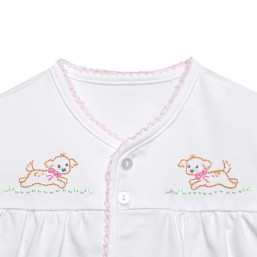 Baby Sen Pink Brennan Diaper Set, Dogs