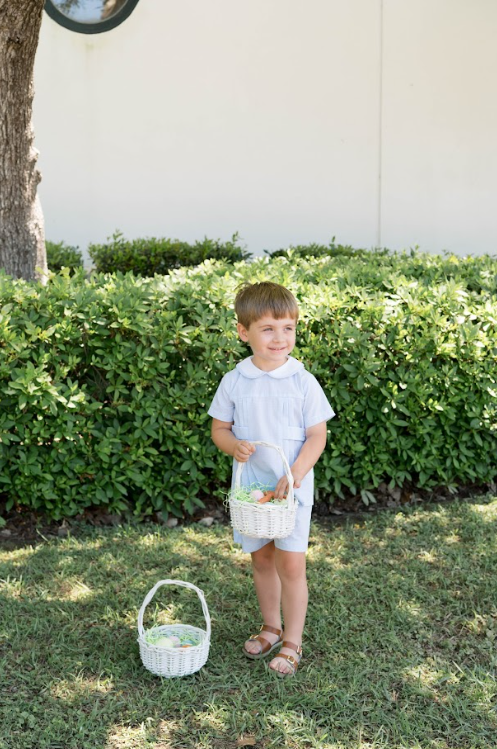 Lullaby Set Andrew Short Set, Baker Blue Minigingham