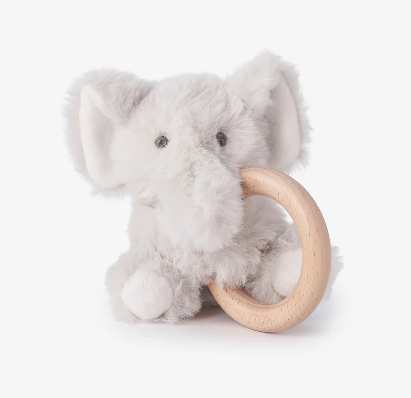 Elegant Baby Plush Ring Rattle