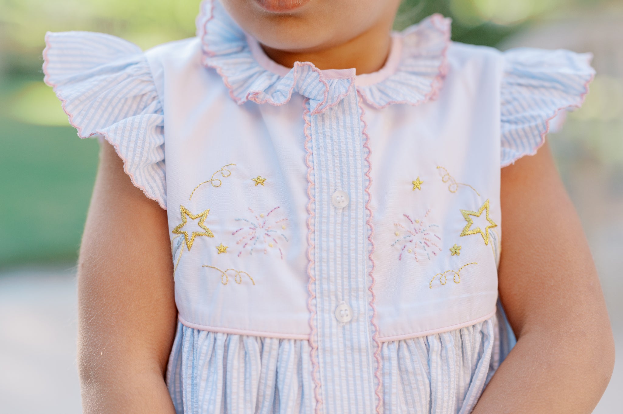 Proper Peony Seersucker Fireworks Dress