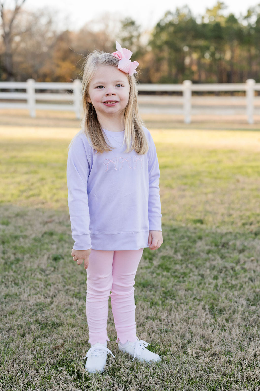James & Lottie Lavender Sidney Sweatshirt, Basic Bows