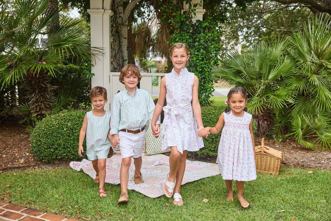 Little English Vintage John John, Meriwether Stripe