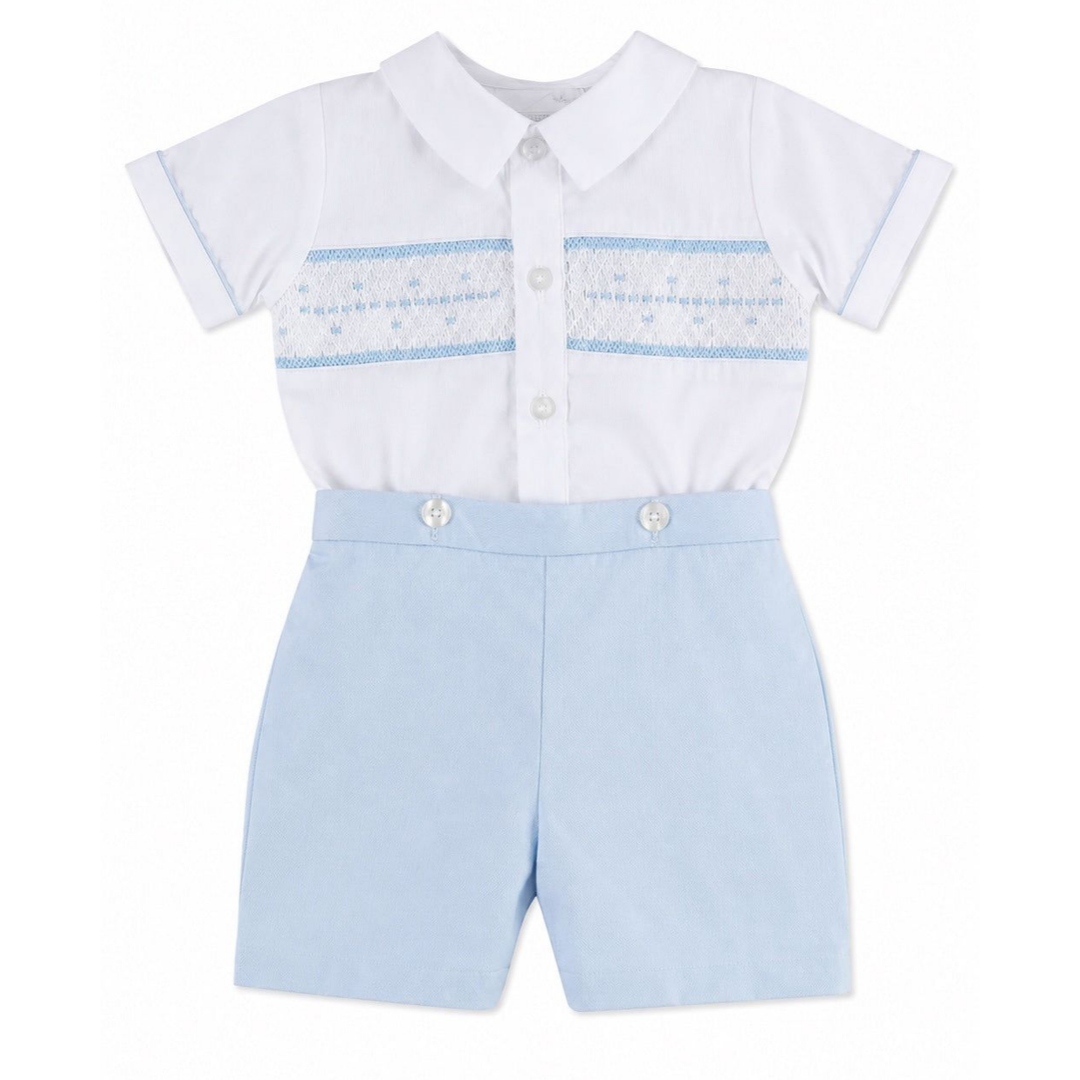 Carriage Boutique White Blue Romper