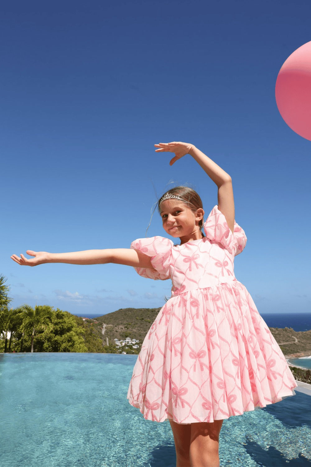 Lola & The Boys Sparkle Pretty Bows Dress