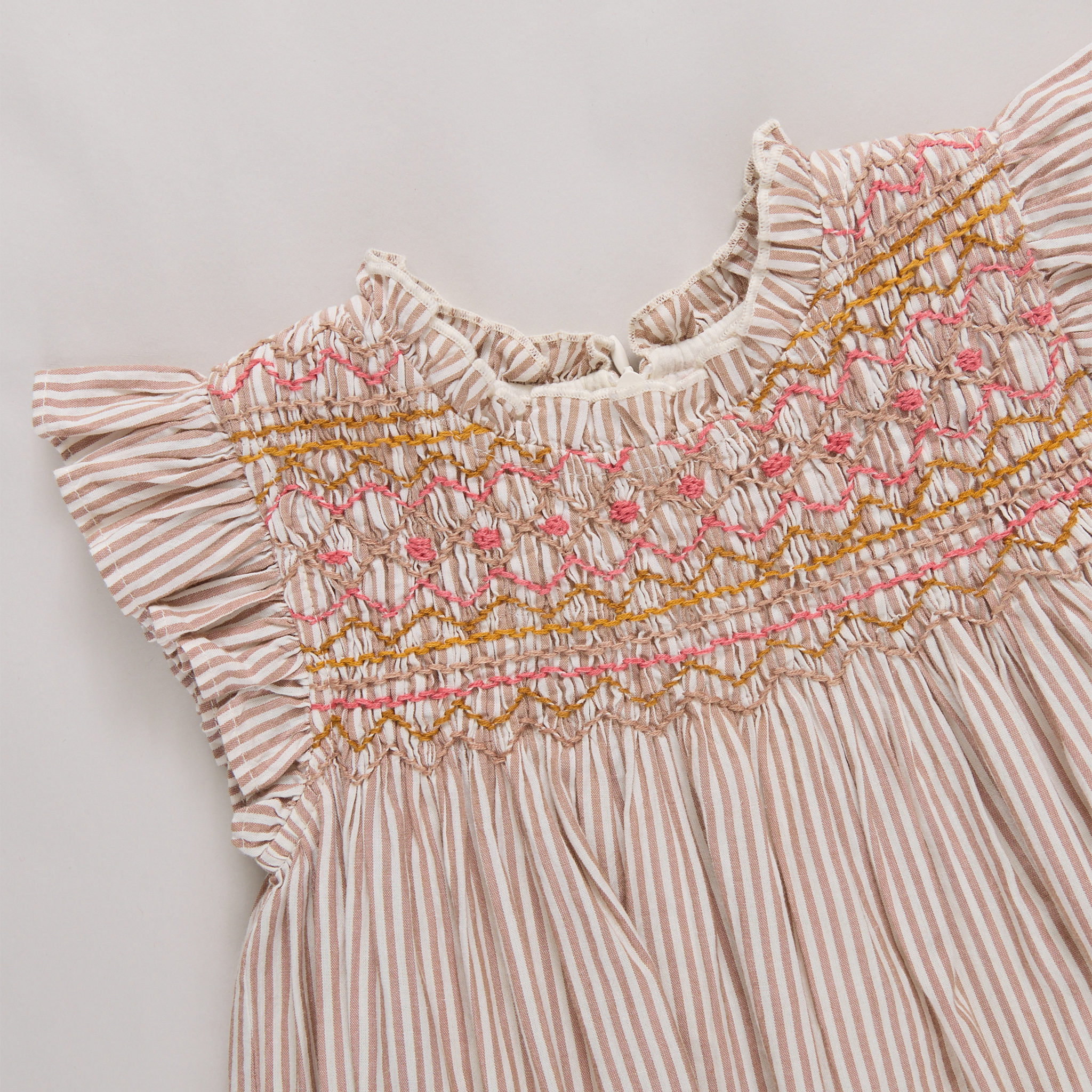 Pink Chicken Stevie Dress, Tawny Brown Stripe