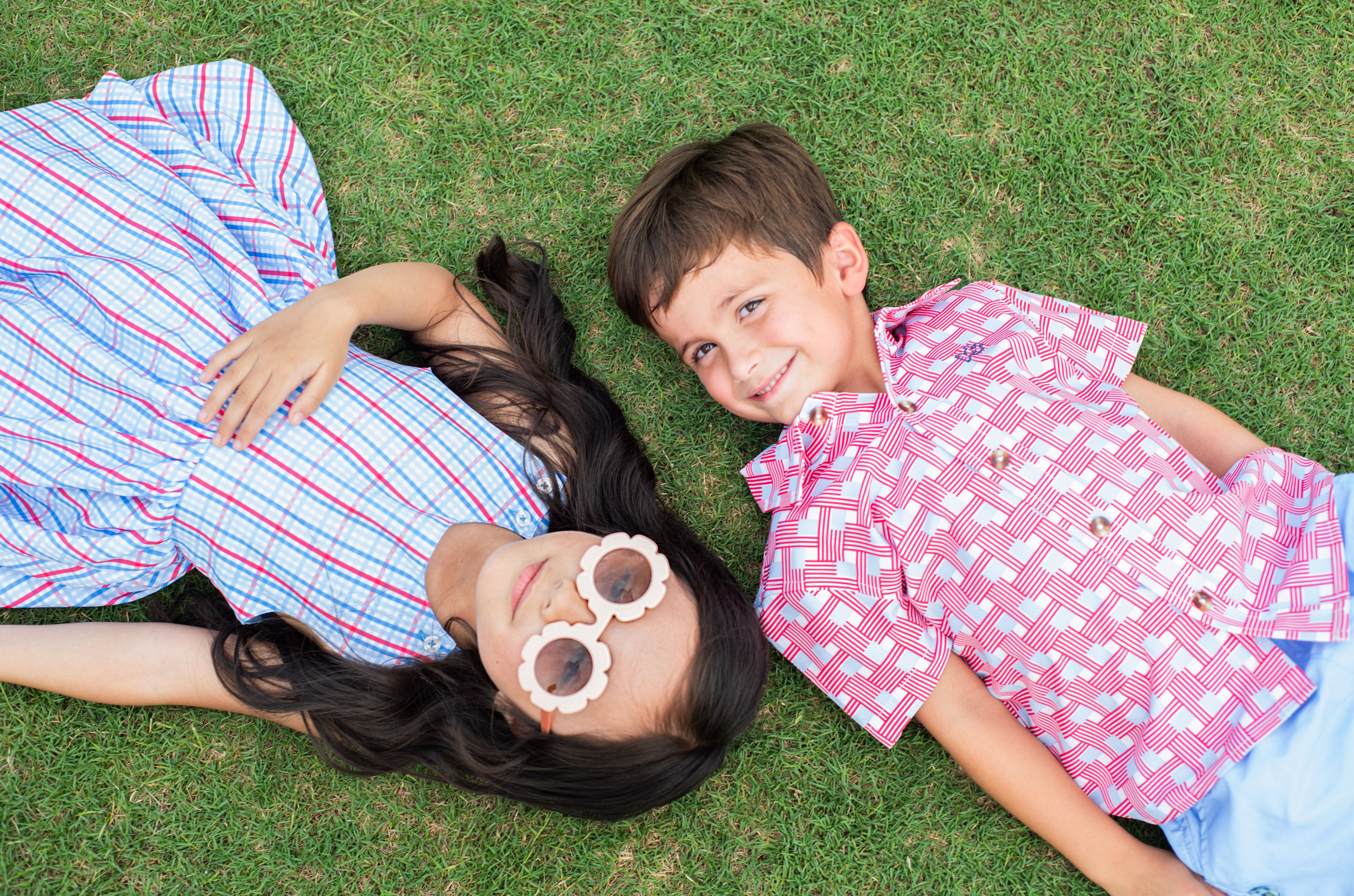 Prodoh Button Down Shirt, American Flag Plaid