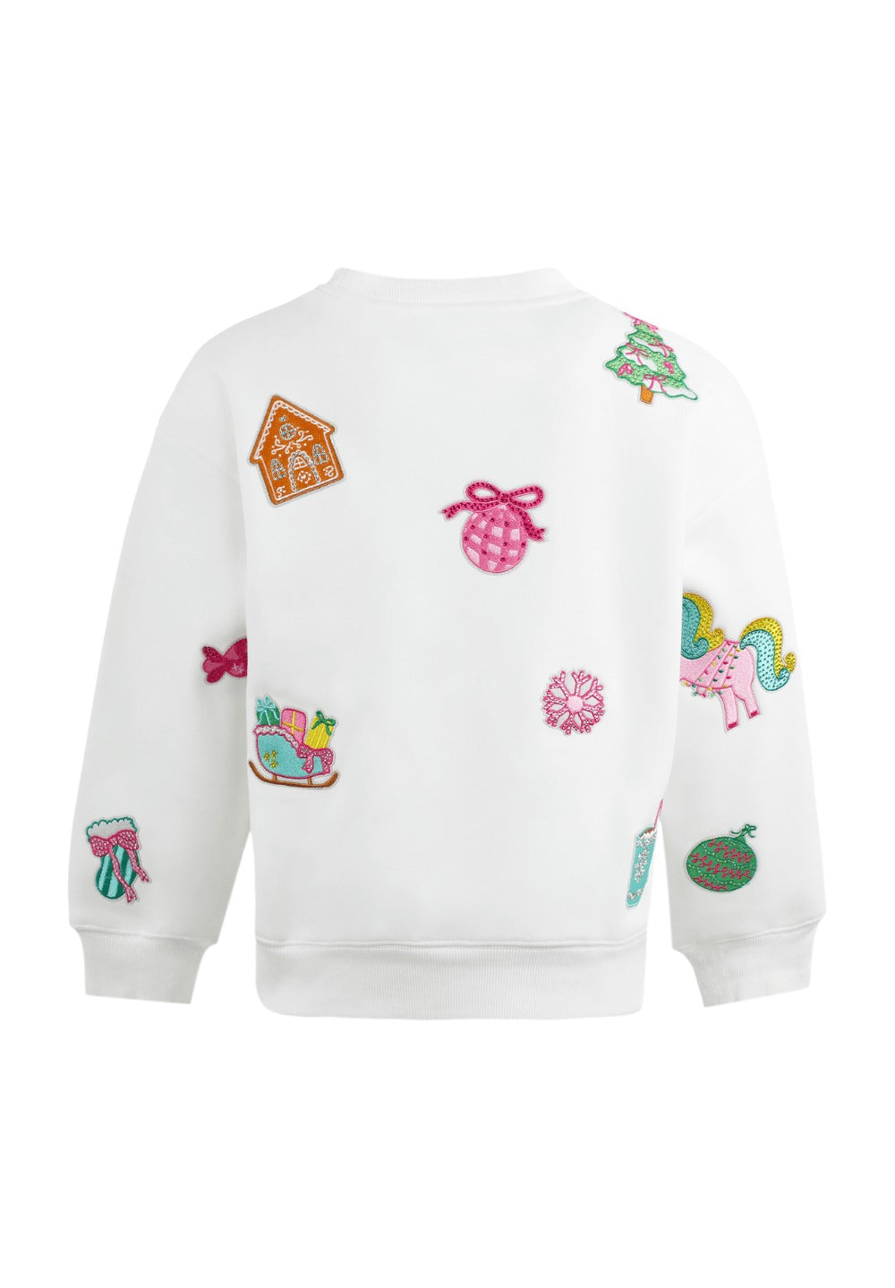 Lola & The Boys Sweet Holiday Patch Sweatshirt