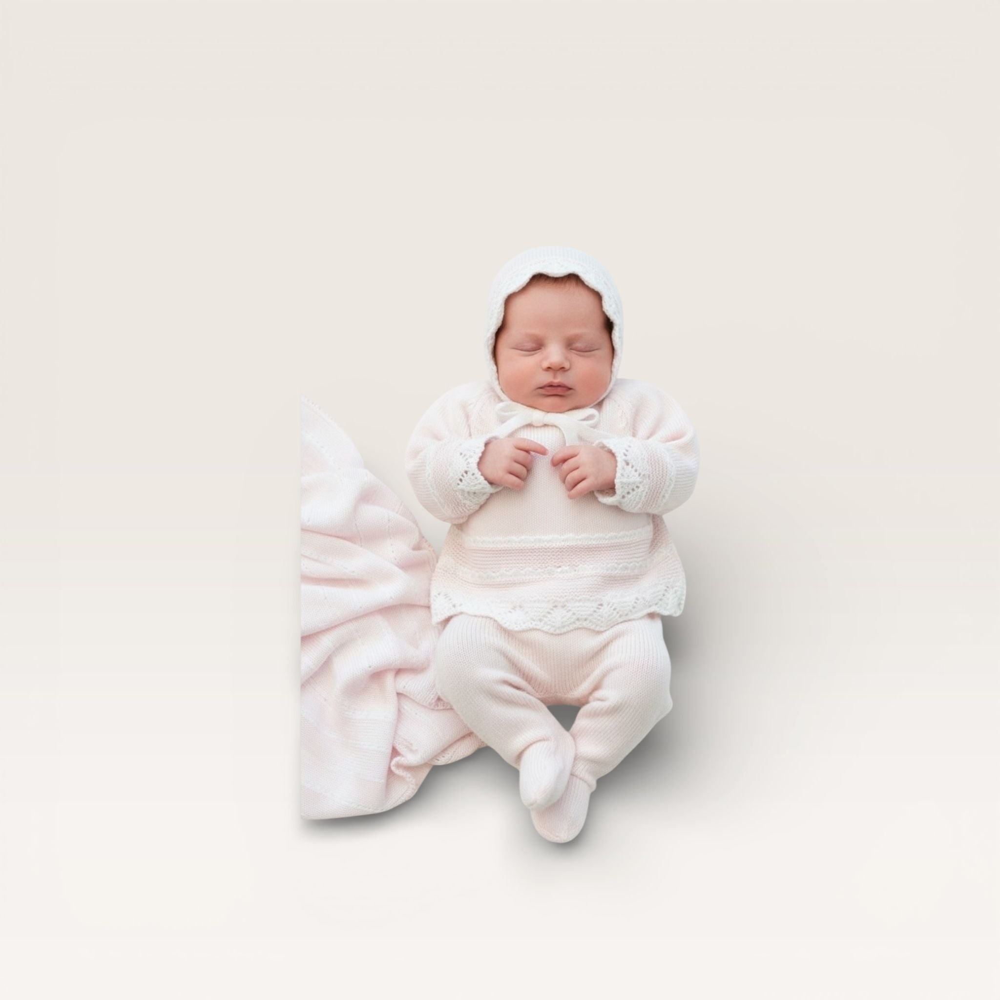 Mi Lucero Pink Stripe Layette Set