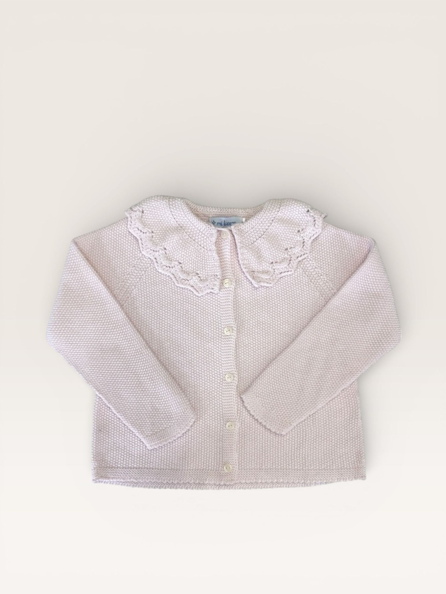 Mi Lucero Popcorn Cardigan Ruffle Collar