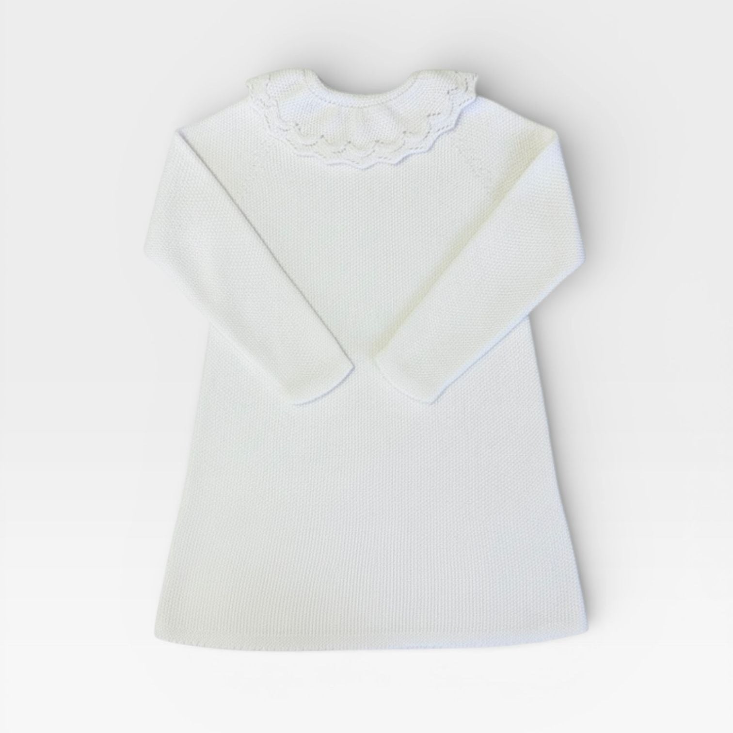 Mi Lucero Popcorn Dress with Ruffle Collar