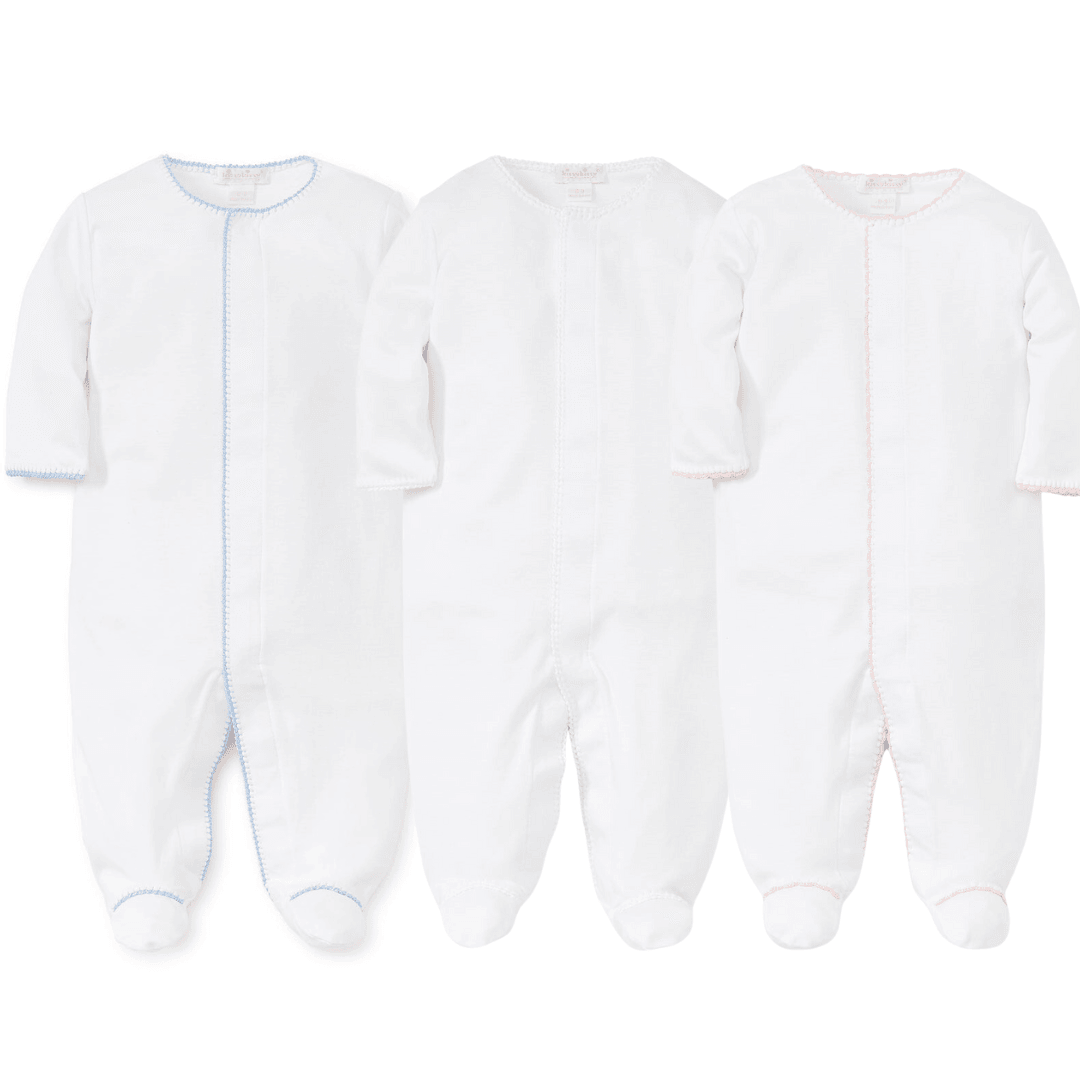 Kissy Kissy New Premier Basics Footie - White, Pink, Blue - shopnurseryrhymes