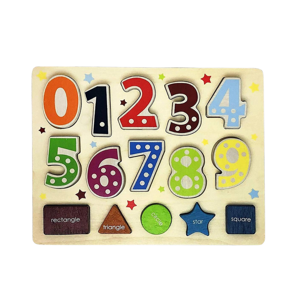 Begin Again Number & Shape Wooden Puzzle