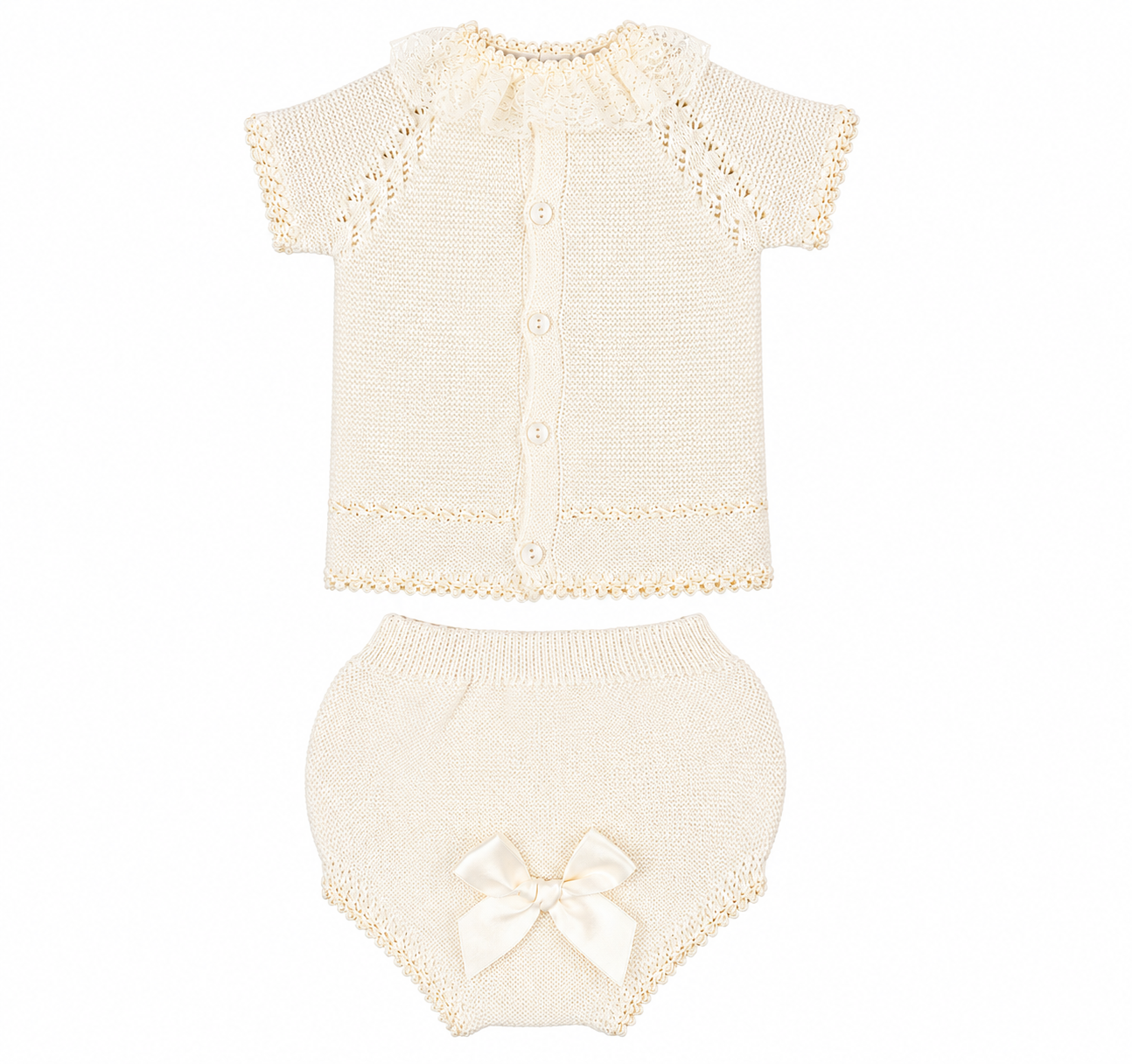 Yellow Lamb Violet Diaper Set