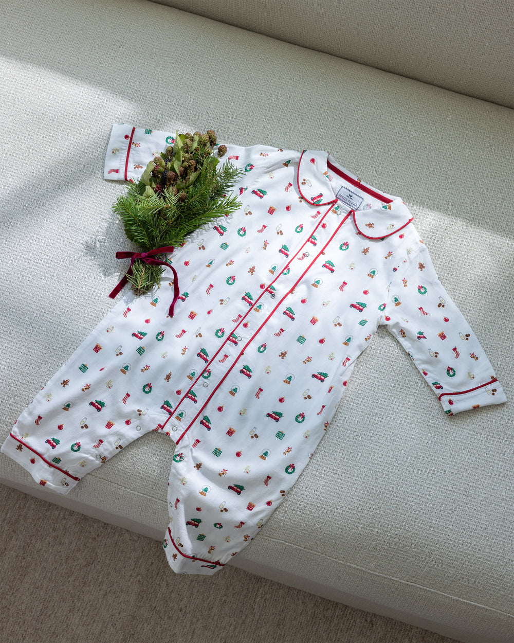 Petite Plume Cambridge Romper, Winter Nostalgia