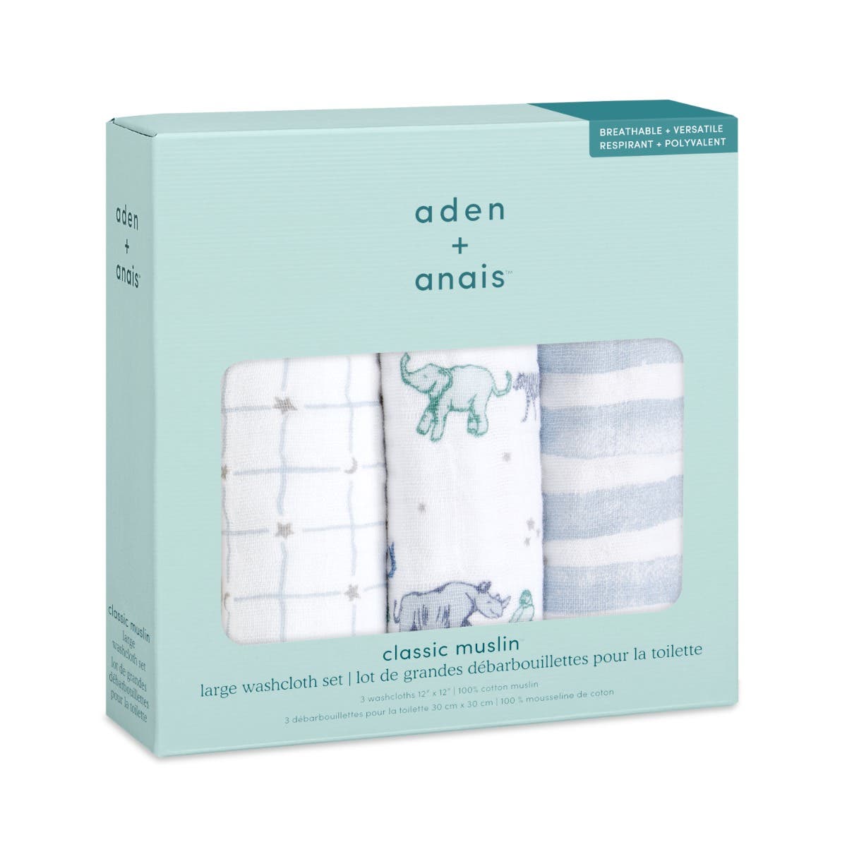 Aden & Anais Rising Star Cotton Muslin Washcloths Set