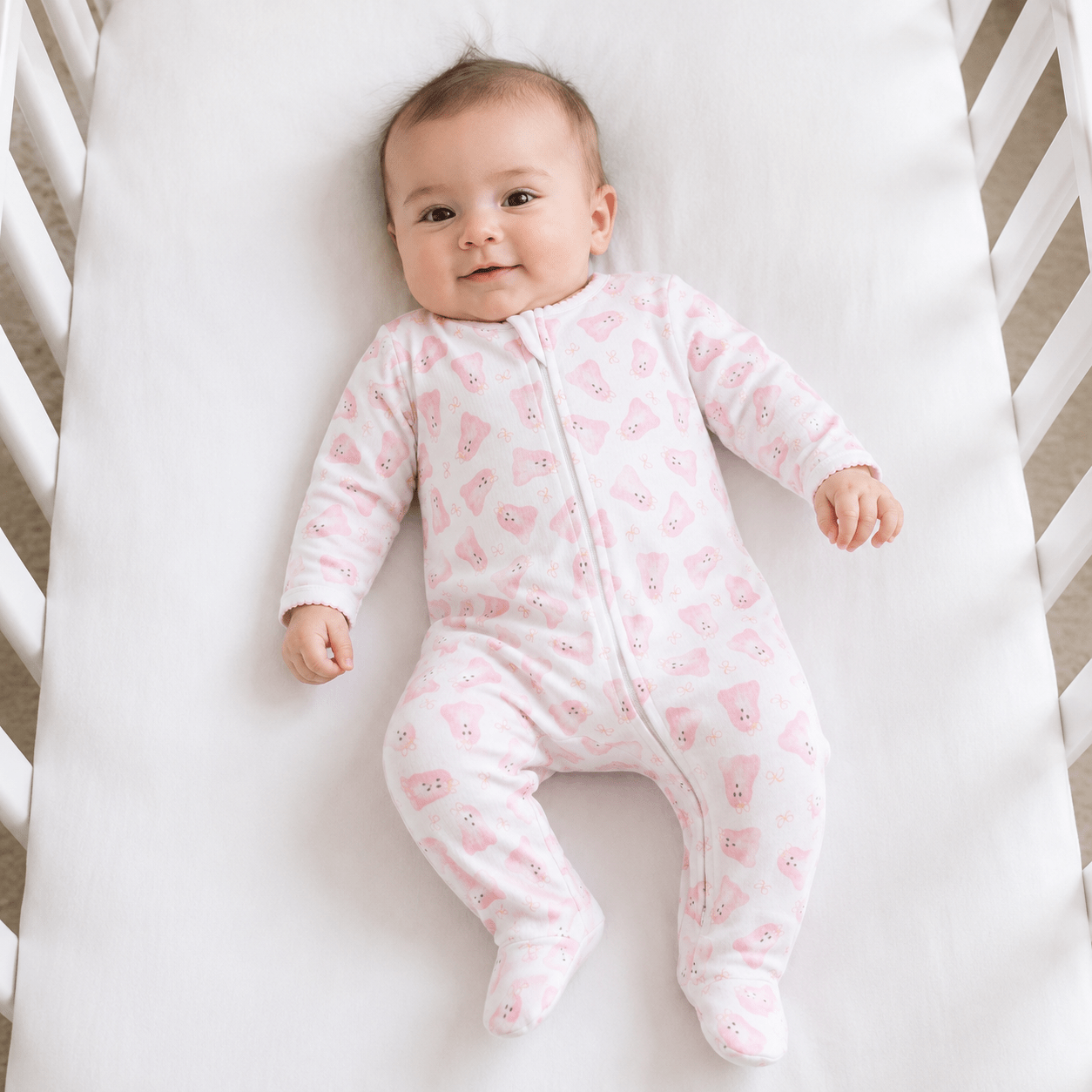 Magnolia Baby Baby Boo Print Zip Footie