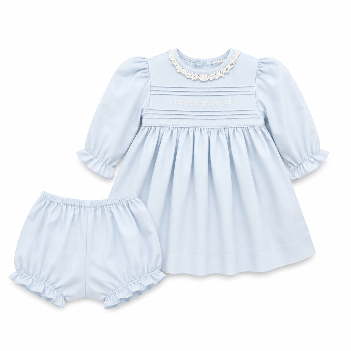Carriage Boutique Light Blue Long Sleeve Dress