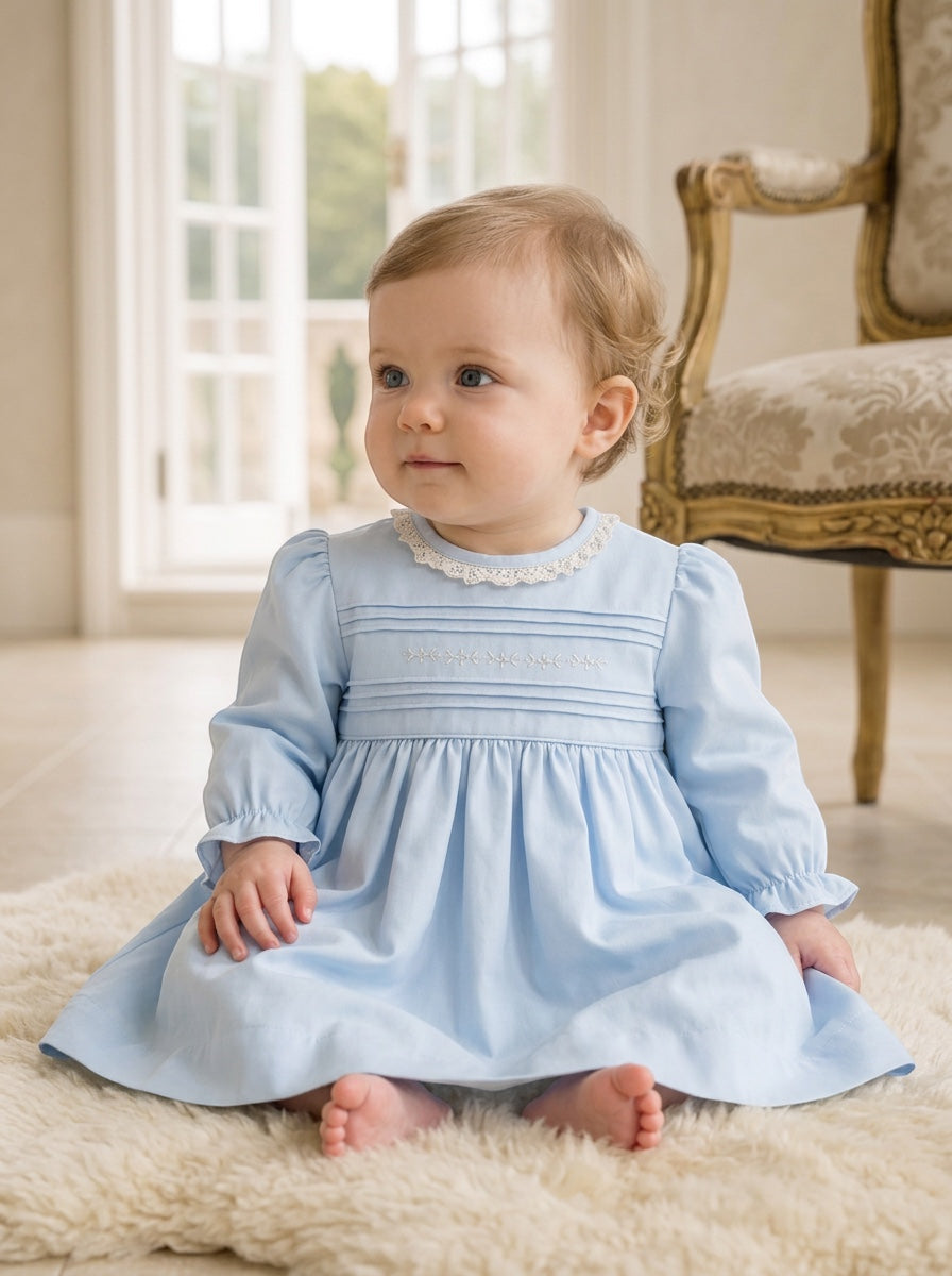 Carriage Boutique Light Blue Long Sleeve Dress