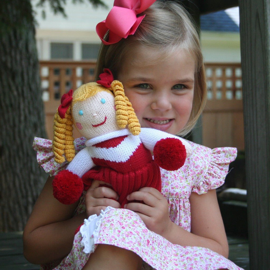 Zubels Cheerleader Knit Rattle | shopnurseryrhymes