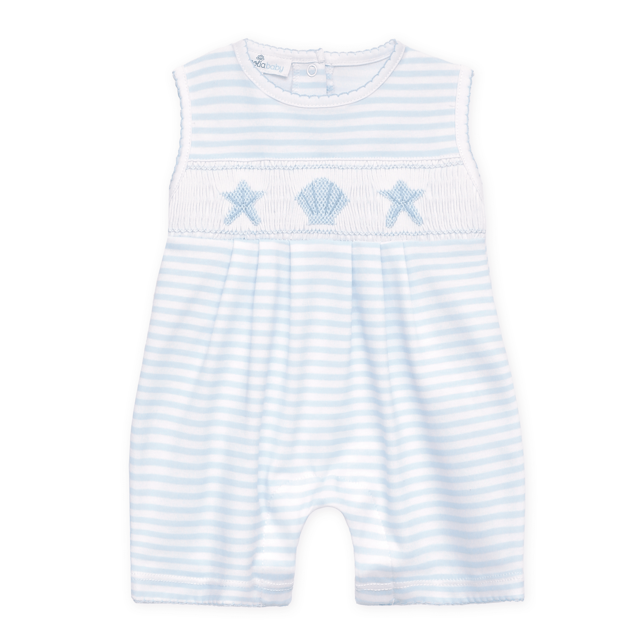 Magnolia Baby Coastal Treasures Smocked Short Playsuit