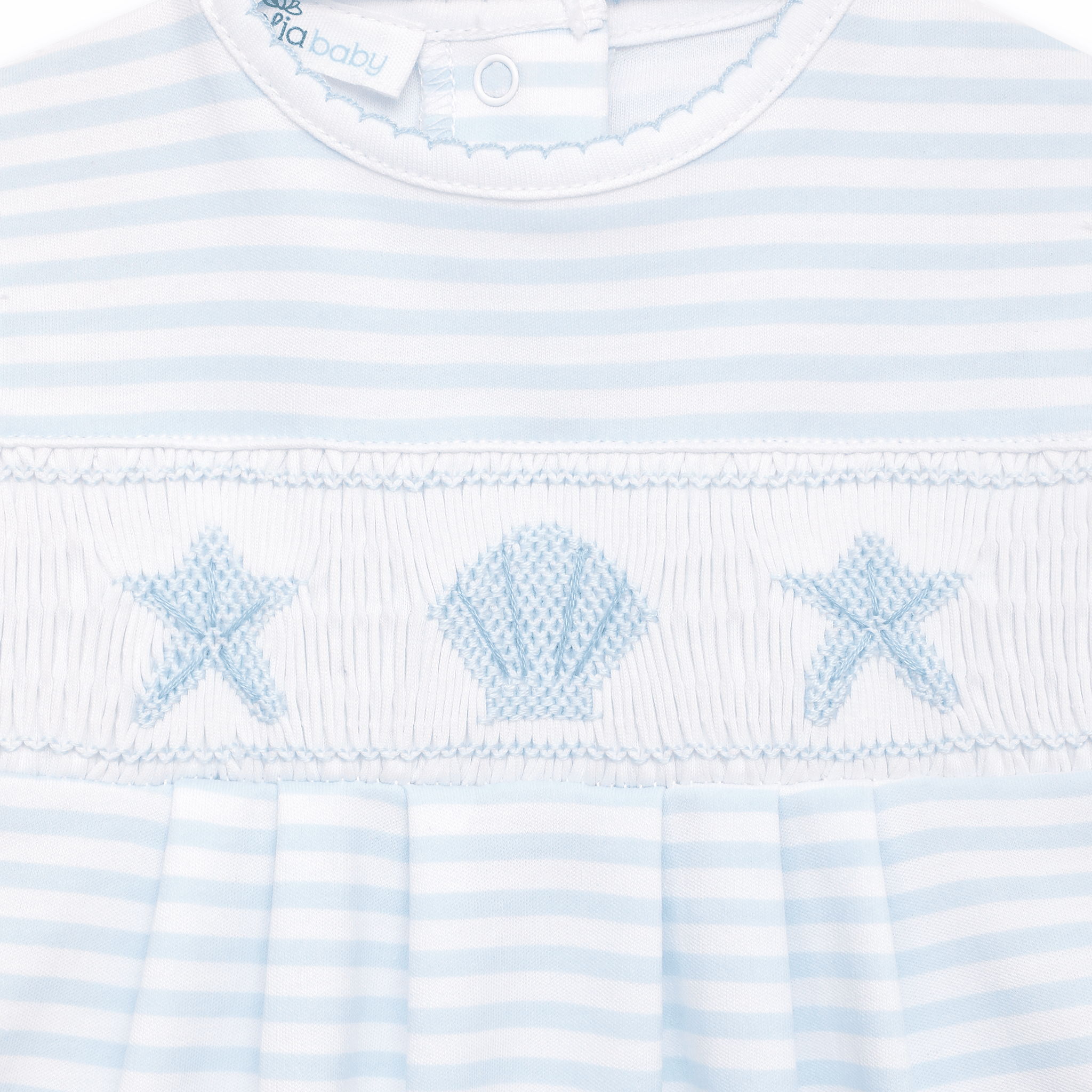 Magnolia Baby Coastal Treasures Smocked Short Playsuit