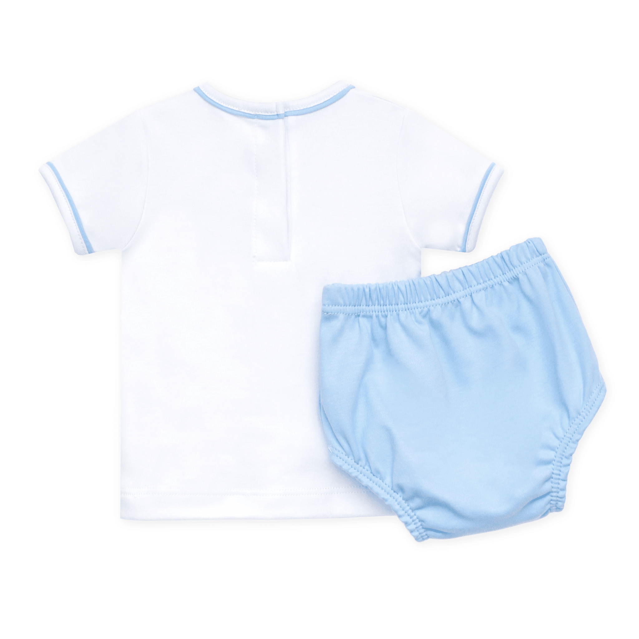 Magnolia Baby Darling Cowboy Boots Diaper Cover Set, Light Blue
