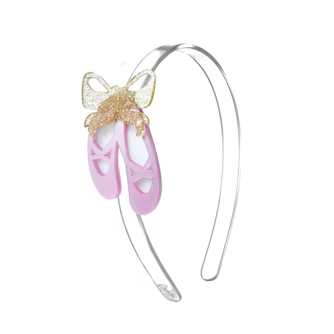 Lilies & Roses Ballet Slipper Satin Pink Headband