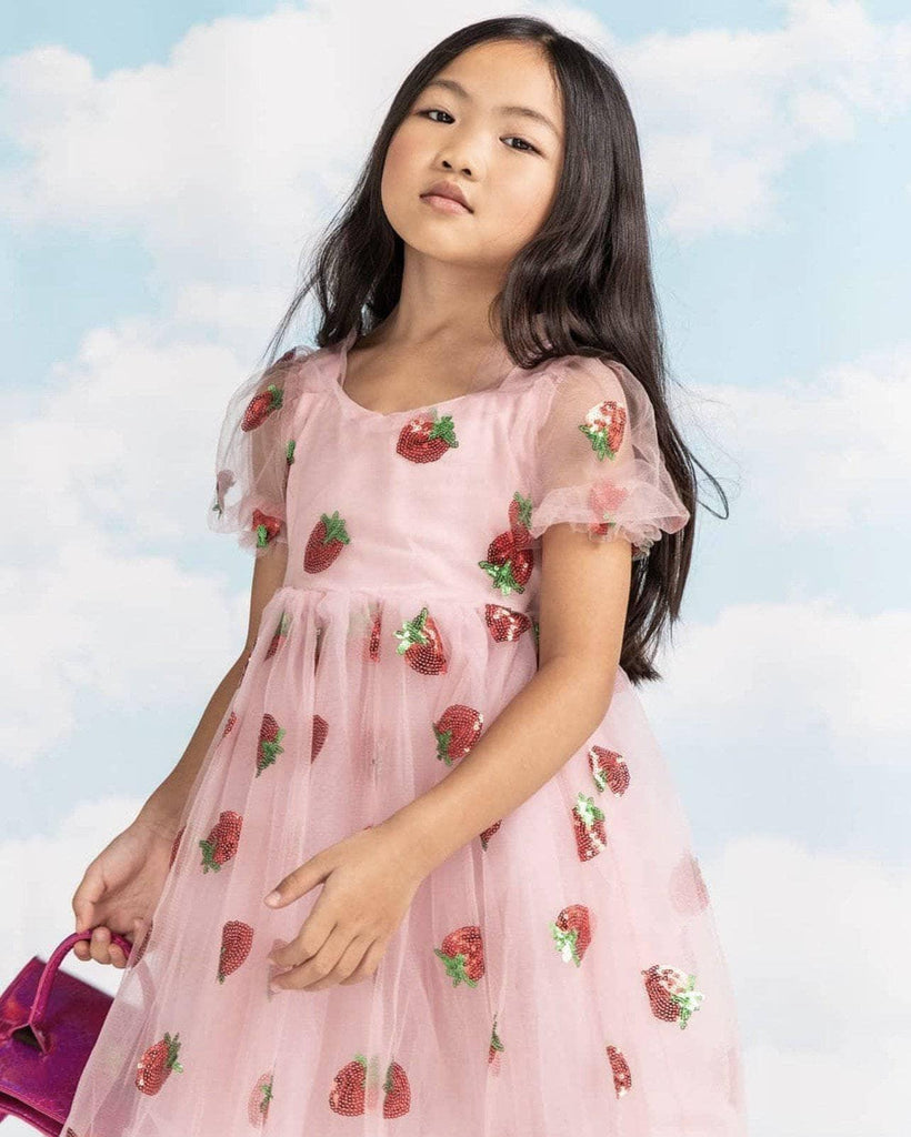 Lola & The Boys Strawberry Sequin Dress - shopnurseryrhymes