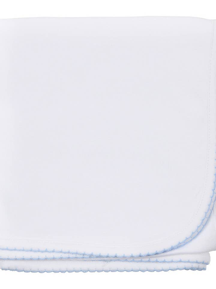 Magnolia Baby White Receiving Blanket