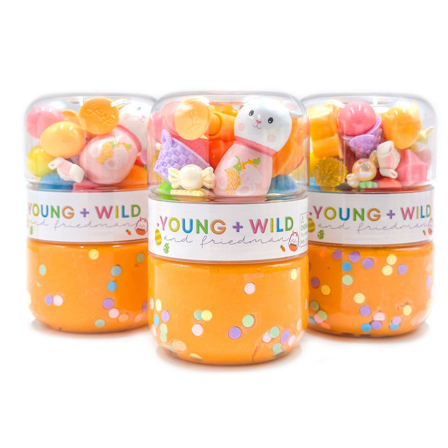 Young + Wild & Friedman Easter Bunny Grab & Go Dough Jar