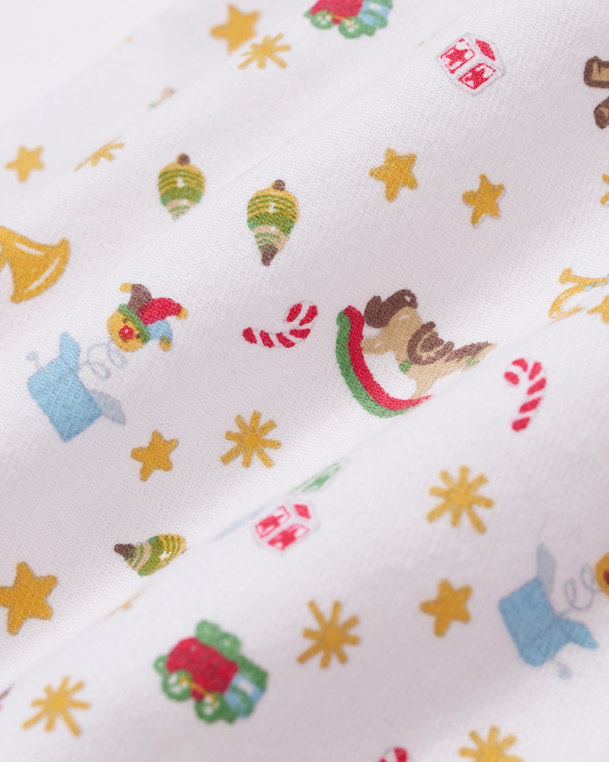 Petite Plume Twill Pajama Set, Santa's Workshop
