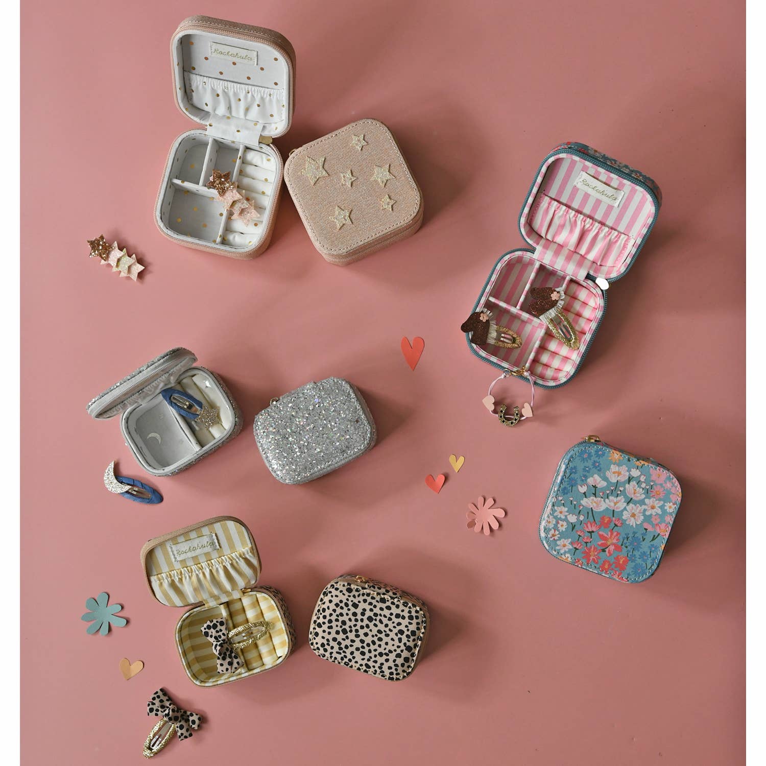 Rockahula Confetti Glitter Silver Mini Jewellery Box