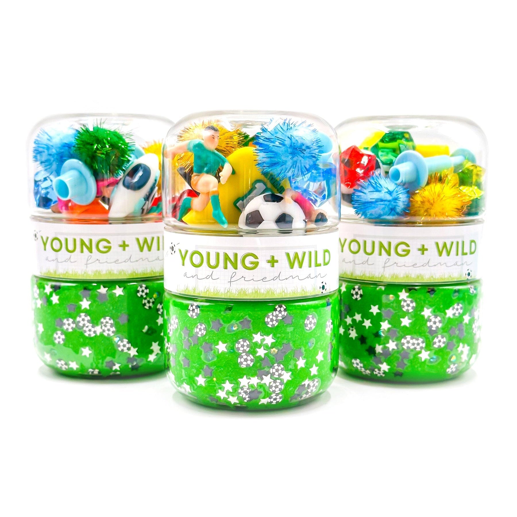 Young + Wild & Friedman Soccer Grab & Go Dough Jar